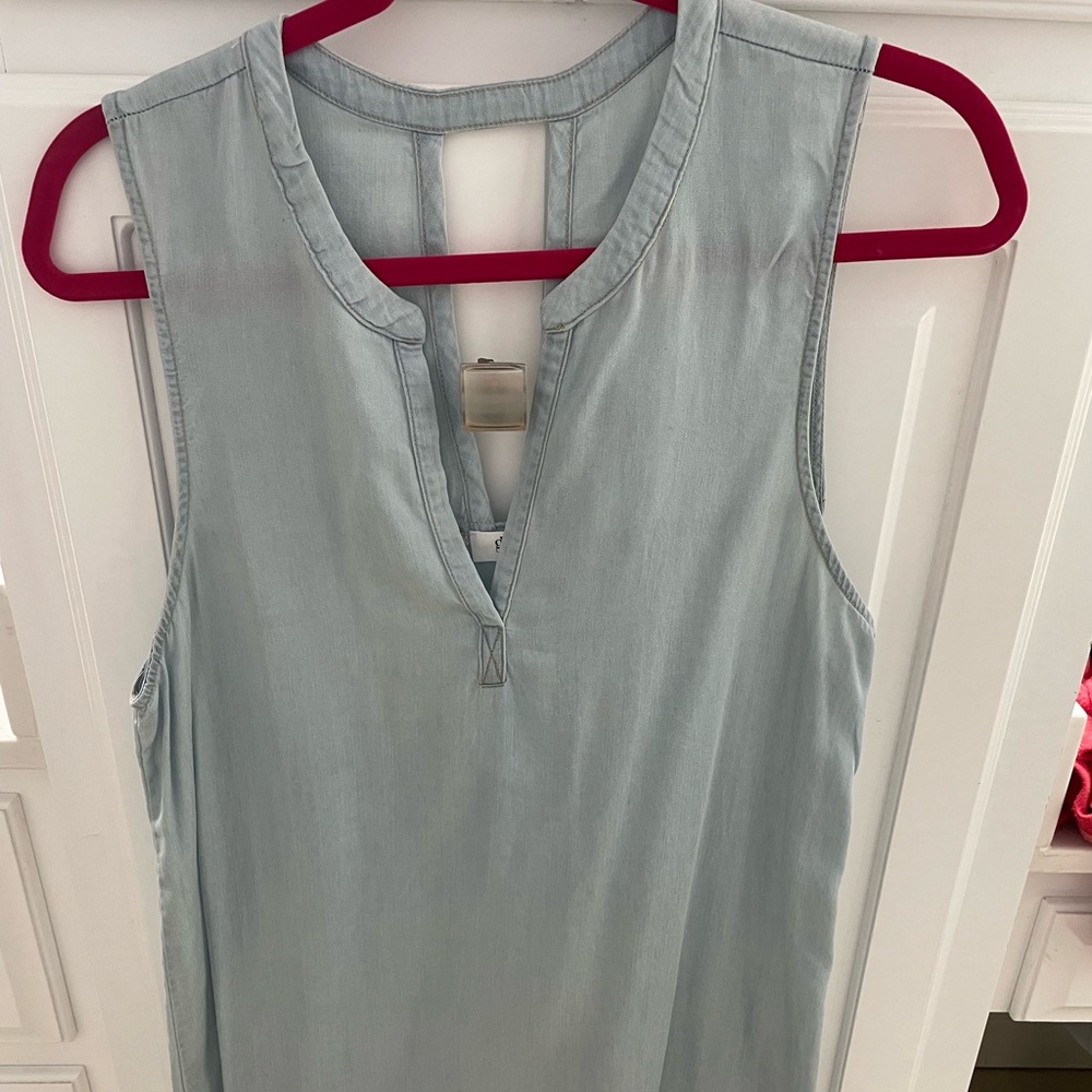 NWT light blue jean easy dress